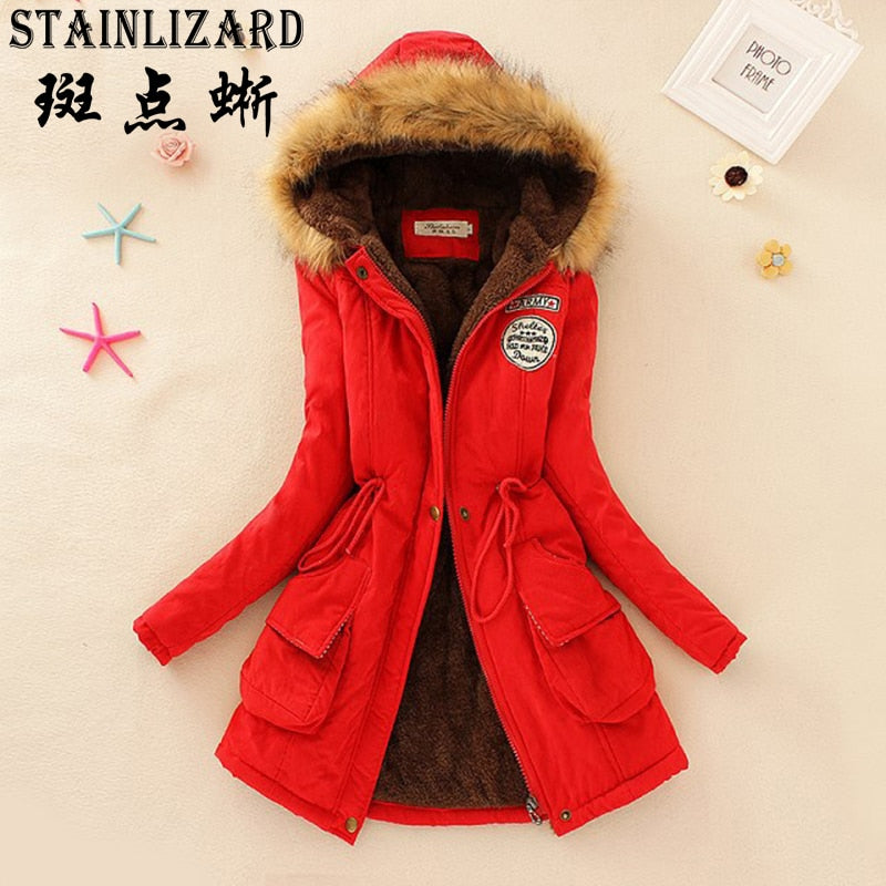 Basic Women Winter Jacket Casual Cotton