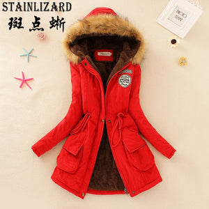 Basic Women Winter Jacket Casual Cotton