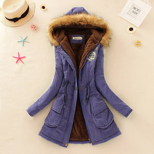 Basic Women Winter Jacket Casual Cotton