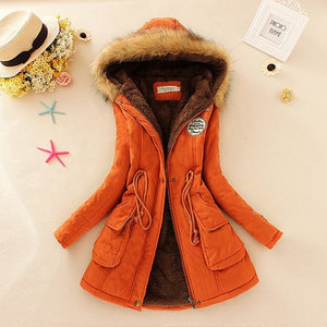 Basic Women Winter Jacket Casual Cotton