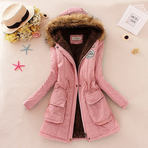 Basic Women Winter Jacket Casual Cotton