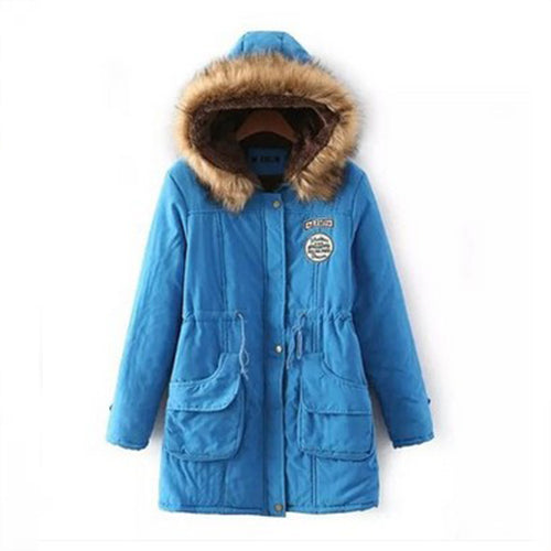 Basic Women Winter Jacket Casual Cotton