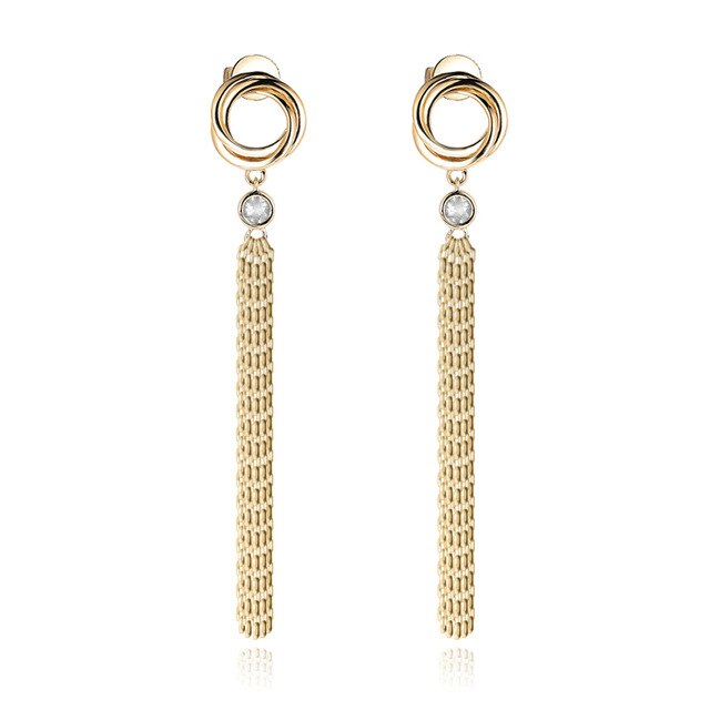 EDI 14K Yellow Gold Diamond Drop Earrings 0.12ctw