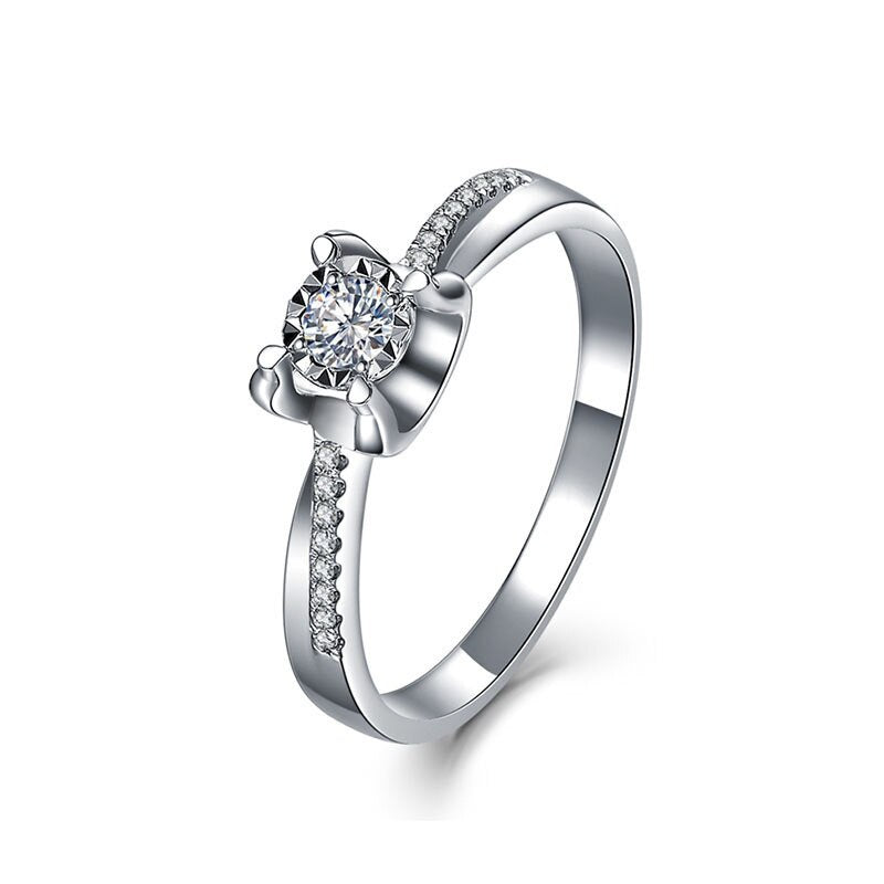 Classic Diamond 0.30ct Effect 18K True Real Solid