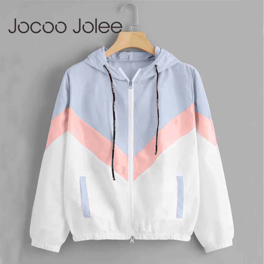 Jocoo Jolee Fashion Hooded Windbreaker