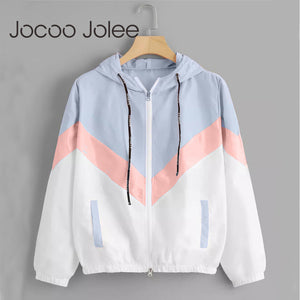 Jocoo Jolee Fashion Hooded Windbreaker