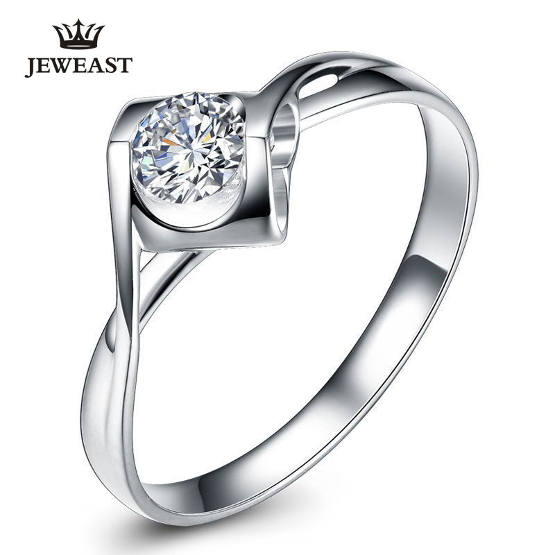 Natural diamond Ring 18k Gold Women Lover Couple